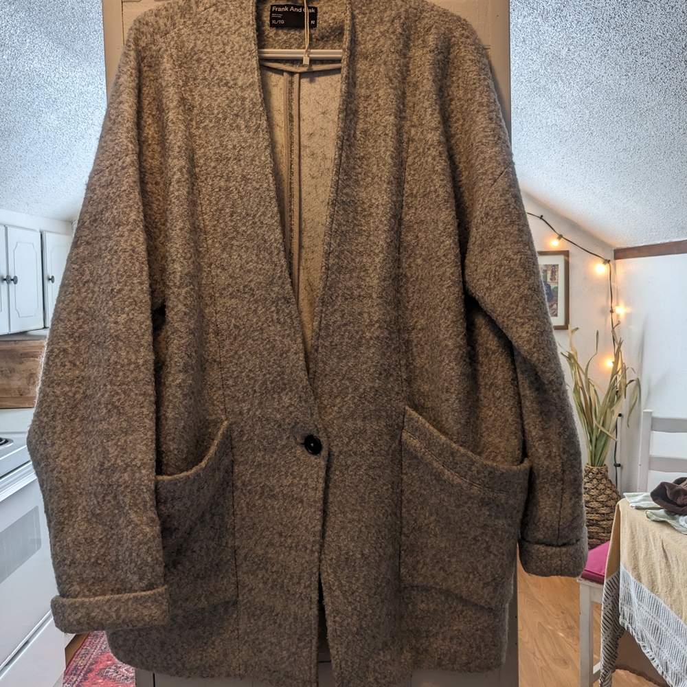 Frank & Oak Heather Gray Knit Sweater